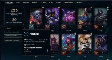 Conta ouro 4 com 69 champs e 38 skins