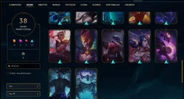 Conta ouro 4 com 69 champs e 38 skins