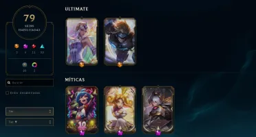 Conta League Of Legends Gold 79 skins + 52 lendas TFT
