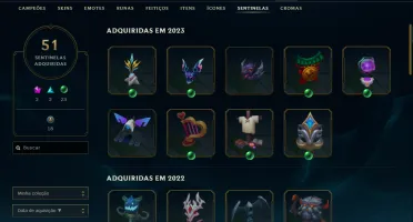 Conta lol lv566, 359 skins, elo esmeralda 4 e primeiro dono!