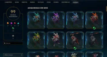 Conta lol lv566, 359 skins, elo esmeralda 4 e primeiro dono!