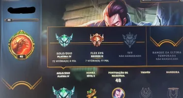 Conta de lol platina 4 -soloq