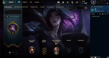 Conta level 45 League of legends - bronze 1 com mmr de ouro