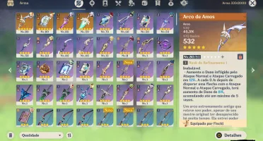 Conta do Genshin/Honkai, AR 52/Level 82, Ayaka C1 e Klee C1