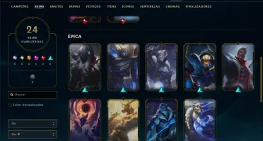 Diamante 4 com 80 Champs e 24 Skins
