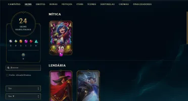 Diamante 4 com 80 Champs e 24 Skins