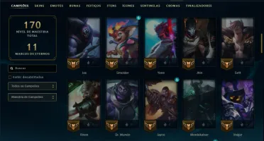 Diamante 4 com 80 Champs e 24 Skins