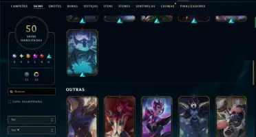 Unranked com 100 Champs e 50 Skins ( JG / ADC / MID )