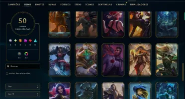 Unranked com 100 Champs e 50 Skins ( JG / ADC / MID )
