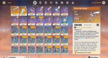 AR35Xiao, arco de amos+orgulho celestial+36 resinas frágeis