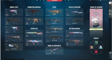 Conta Valorant - Diversas skins - Último elo Gold 3