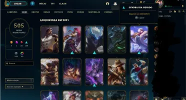 Conta de LoL com R$6 mil gasto + conta valorant R$650 gasto