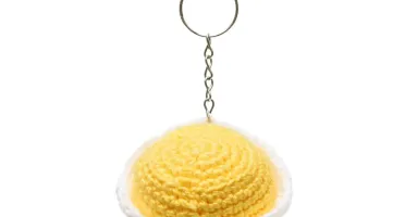 Chaveiro Quindim em amigurumi
