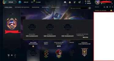 CONTA LEAGUE OF LEGENDS LVL 650/MESTRE S11 TODOS CHAMPIONS