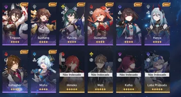 Conta Honkai Star Rail nivl 67 com diversos personagens t5