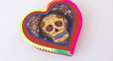 Quadro Box Caveira Mexicana 2