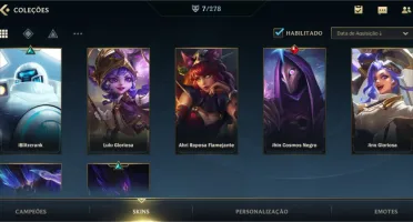 Conta LOL nível 30+ Gold IV + Wild Rift Esmeralda 1