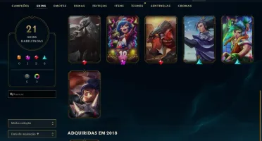 Conta lol diamante 1 21 skins