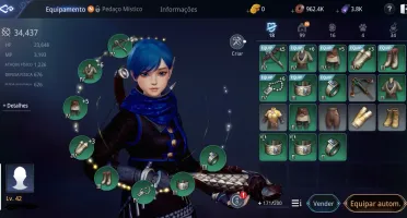 CONTA MIR4 COM PET VERMELHO LVL 42 / SA74