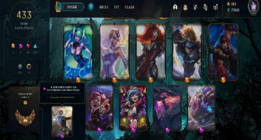 conta League of legends ouro2 com433 skins