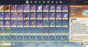 Ayaka+Klee+Itto+Qiqi+Keqing + 2 armas T5