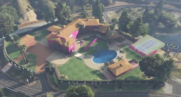 pack da barbie mansao 2 carros park na praia skin five