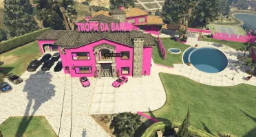 pack da barbie mansao 2 carros park na praia skin five