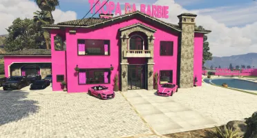pack da barbie mansao 2 carros park na praia skin five