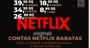 NETFLIX ULTRA HD 4 TELAS - 30 DIAS