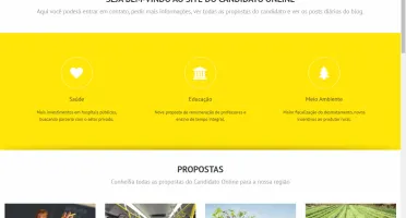 Site Candidato Político Online Responsivo