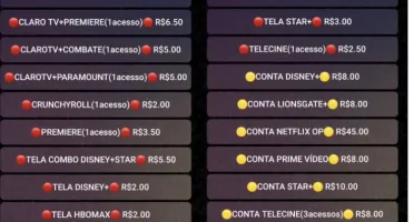 Painel Fornecedor De Telas/Contas Streaming Telegram