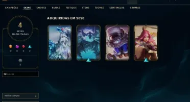 Conta UNRANKED com 4 skins + 46k essência azul
