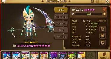 Conta iniciante Summoners War Light Hell Lady (Asima)