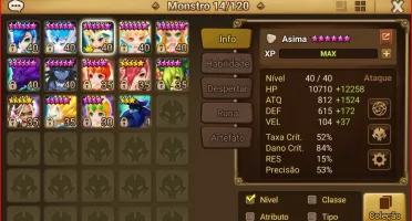 Conta iniciante Summoners War Light Hell Lady (Asima)