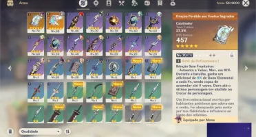 Conta diluc+mona+venti +2 armas 5 estrelas