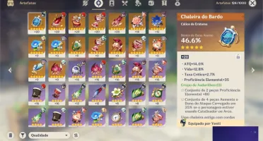 Conta diluc+mona+venti +2 armas 5 estrelas