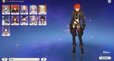 Conta genshin com diluc e keqing 5*