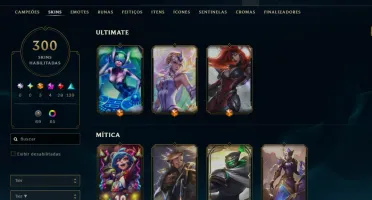 Conta De Lol - 300 Skins (Platina Ii)