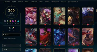 Conta De Lol - 300 Skins (Platina Ii)