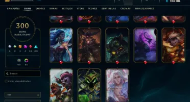 Conta De Lol - 300 Skins (Platina Ii)