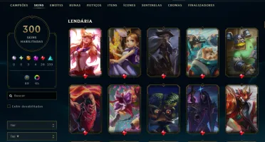 Conta De Lol - 300 Skins (Platina Ii)