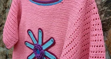 Blusa Flor em Crochê