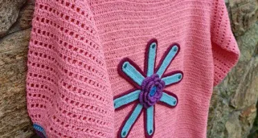 Blusa Flor em Crochê