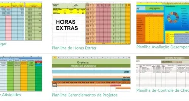 15 Planilhas de Excell.