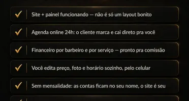 Site para Barbearia đ Agenda Online + Painel Financeiro
