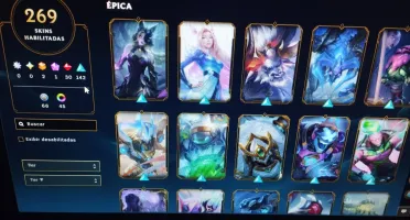 Conta league of legends sem rank com várias skins.