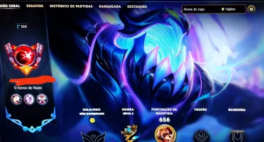 Conta league of legends sem rank com várias skins.