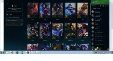 Vendo OURO 4, lv 93, 10 skins, 12 emotes, 34 champs