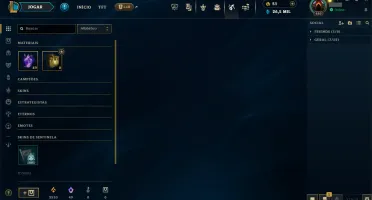 Vendo conta de lol Gold 1 com todos champs e 419 skins