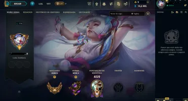 Conta LoL Ouro 2 - 122 campeões - 71 skins